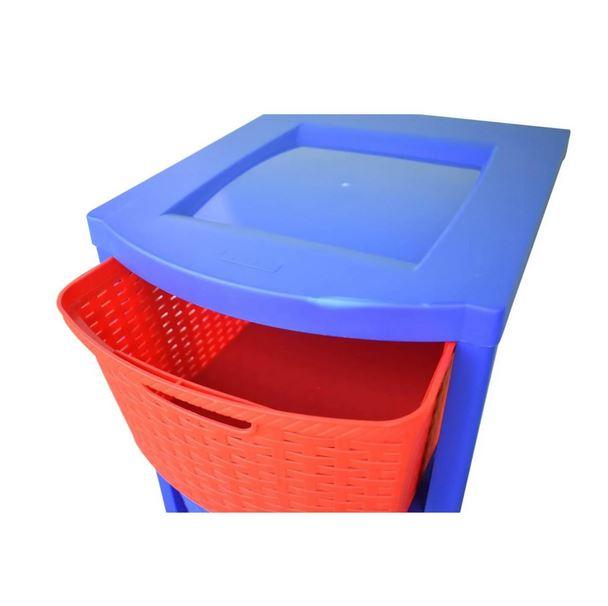 Cajonera Plástico Niños Tricolor 3 Cajones - Color: Rojo/Azul/Blanco