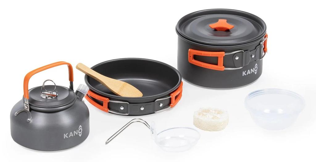 Miniatura Set De Ollas Para Camping Torres  - Color: Gris