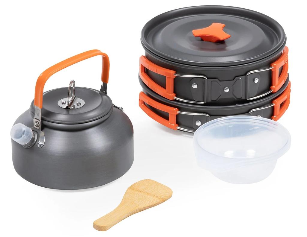 Set De Ollas Para Camping Torres  - Color: Gris