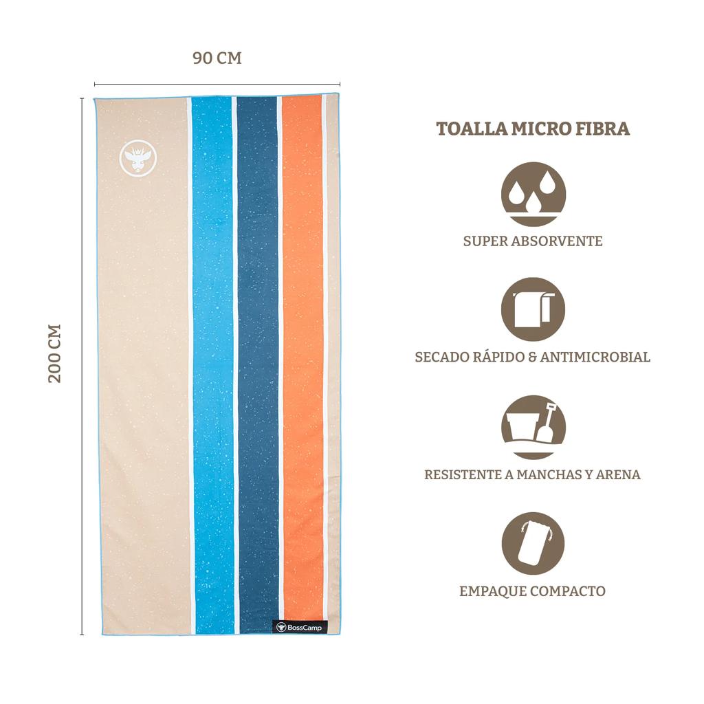 Toalla Playa Microfibra Grande XL Quintay (90 x 200) -