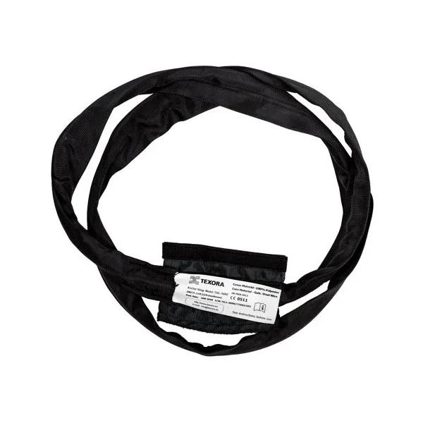 Anilla de Anclaje Tubular TX-L Wire Con Cable de Acero 1.2 mts 50kN - Color: Negro
