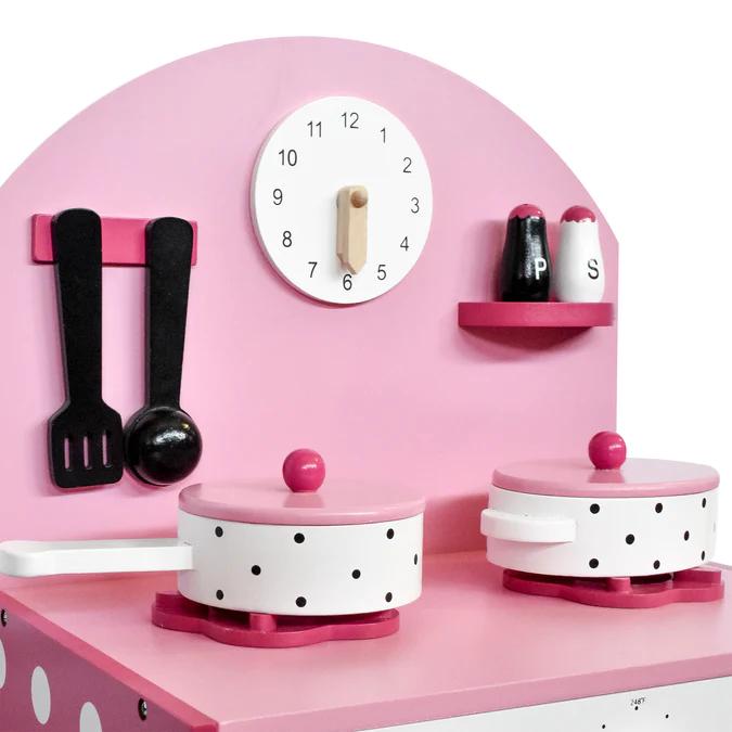 Cocina De Juguete Madera + Accesorios 43,5x23,5x70 -