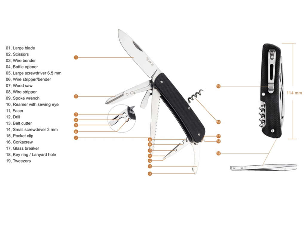 Navaja Ruike L42-B - Color: Negro