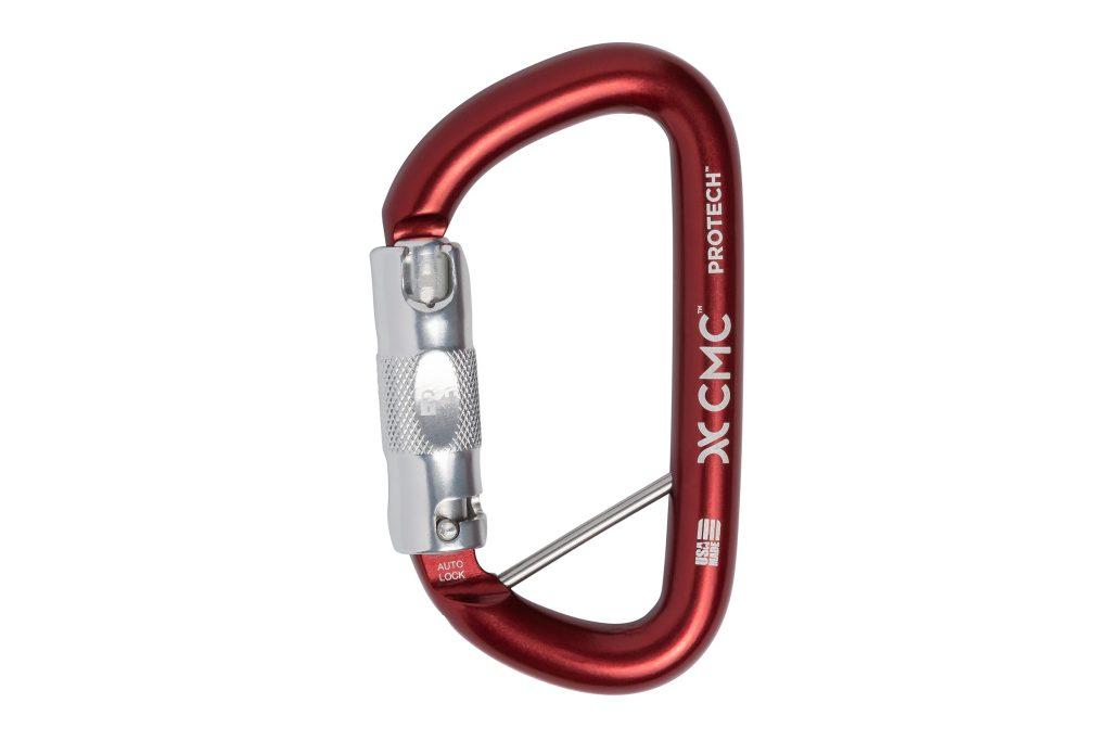 Mosquetón Aluminio Tipo D 3 Tiempos 28kN Anti-Giro PROTECH -