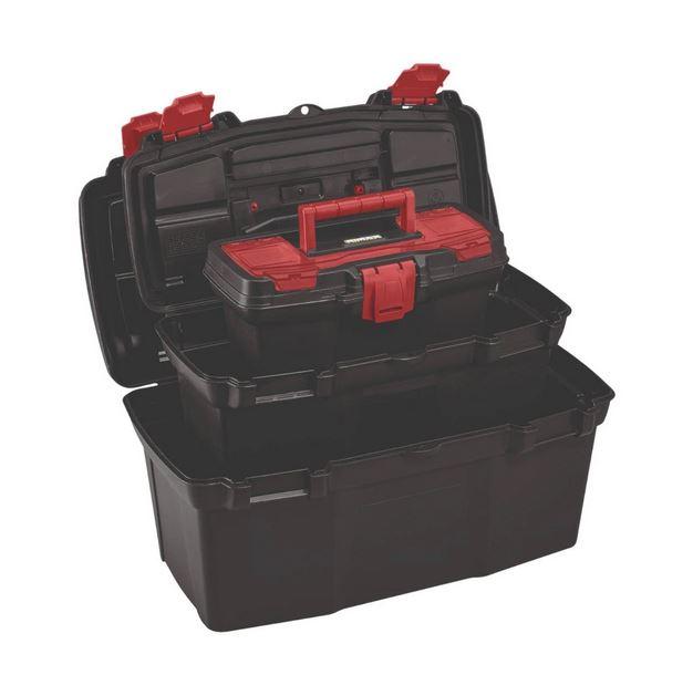 Set Cajas De Herramientas 19” + 16” + 11” - Color: Negro/Rojo