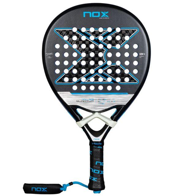 Pala De Padel Tl10 Quantum 12K By Tino Libaak 2025 + Tarro De Pelotas +Overgrip + Protector - Color: Gris/Celeste
