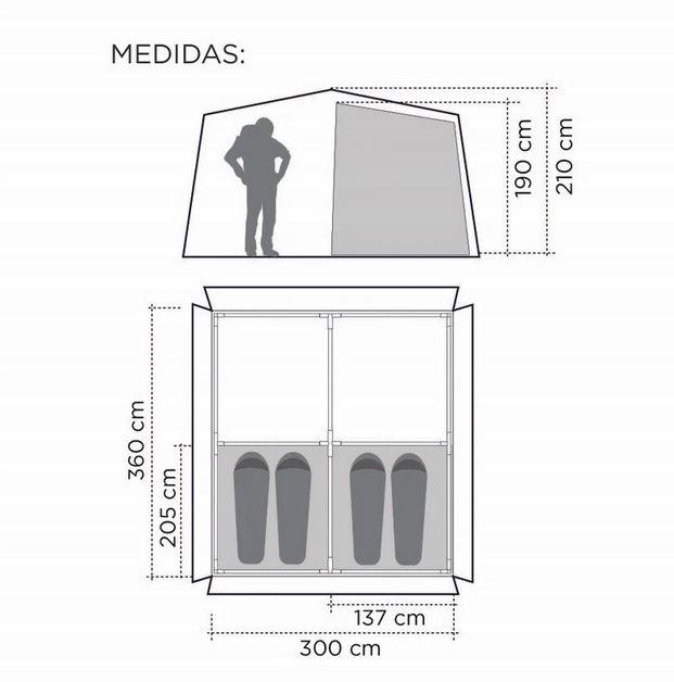 Miniatura Carpa 4 Personas Altavista - Color: Azul