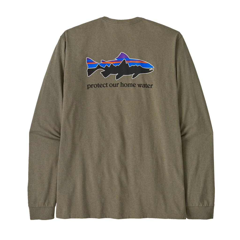 Polera Manga Larga Hombre Home Water Trout Responsibili-Tee