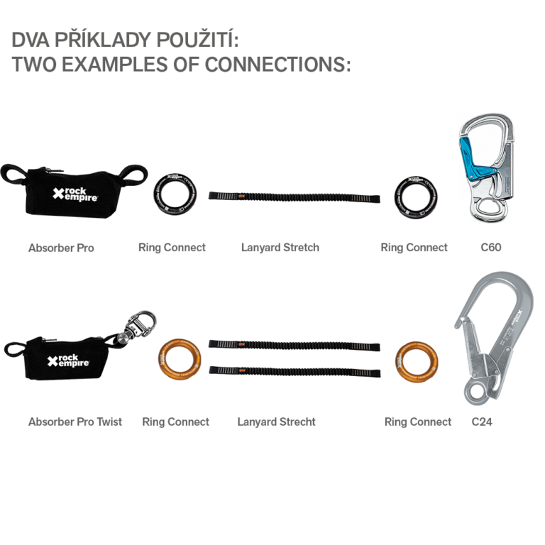 Cinta De Anclaje Elasticada Con Ojales Lanyard Stretch 150 Cm - Color: Negro