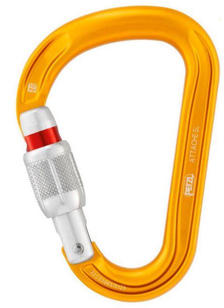 Mosquetón Attache Screw Lock - Color: Amarillo