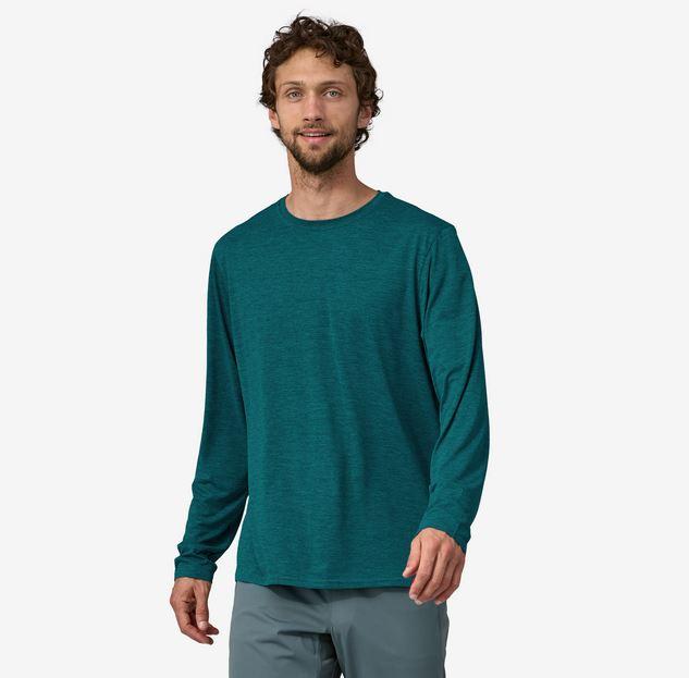 Polera Hombre Manga Larga Capilene Cool Daily  - Color: Verde Oscuro