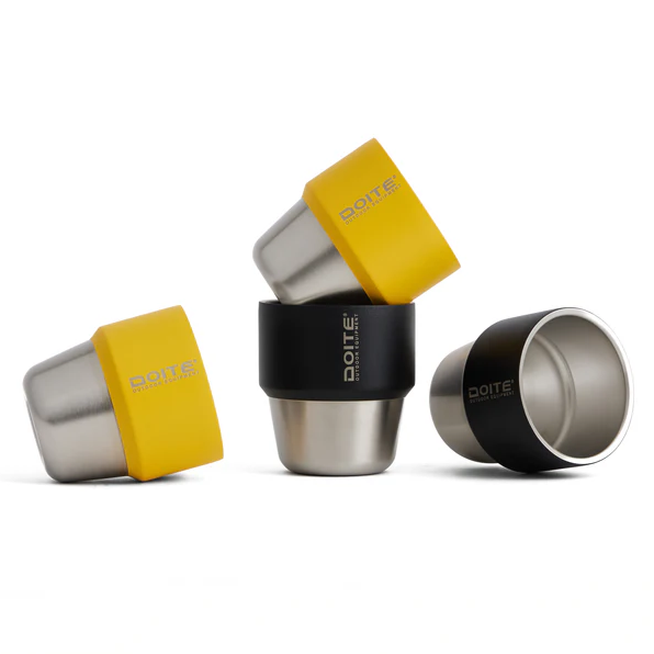 Mug Delice 115 ml 4 unidades  - Color: Negro/Amarillo