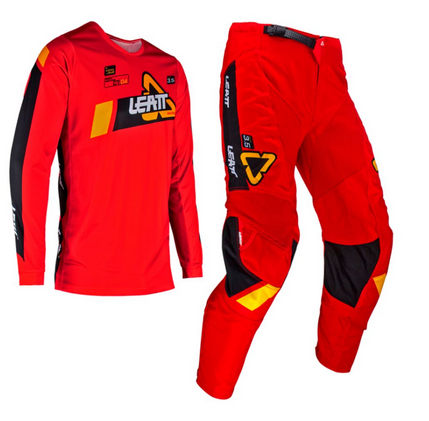 Miniatura Ride Kit Leatt 3.5 V24 (Pantalón + Jersey) - Color: Rojo/Negro