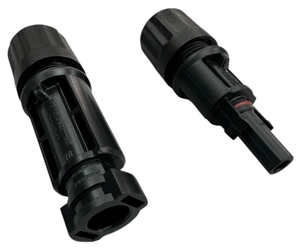 Conector MC4 Macho Y Hembra 4-6 mm2 - Color: Negro