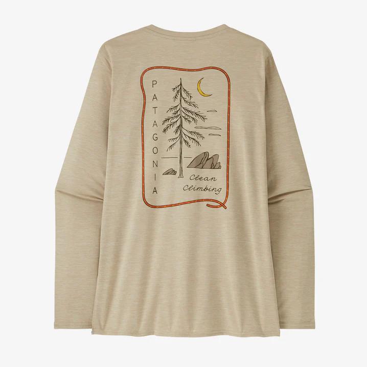 Polera Mujer Manga Larga Capilene Cool Daily Graphic - Lands - Color: Natural