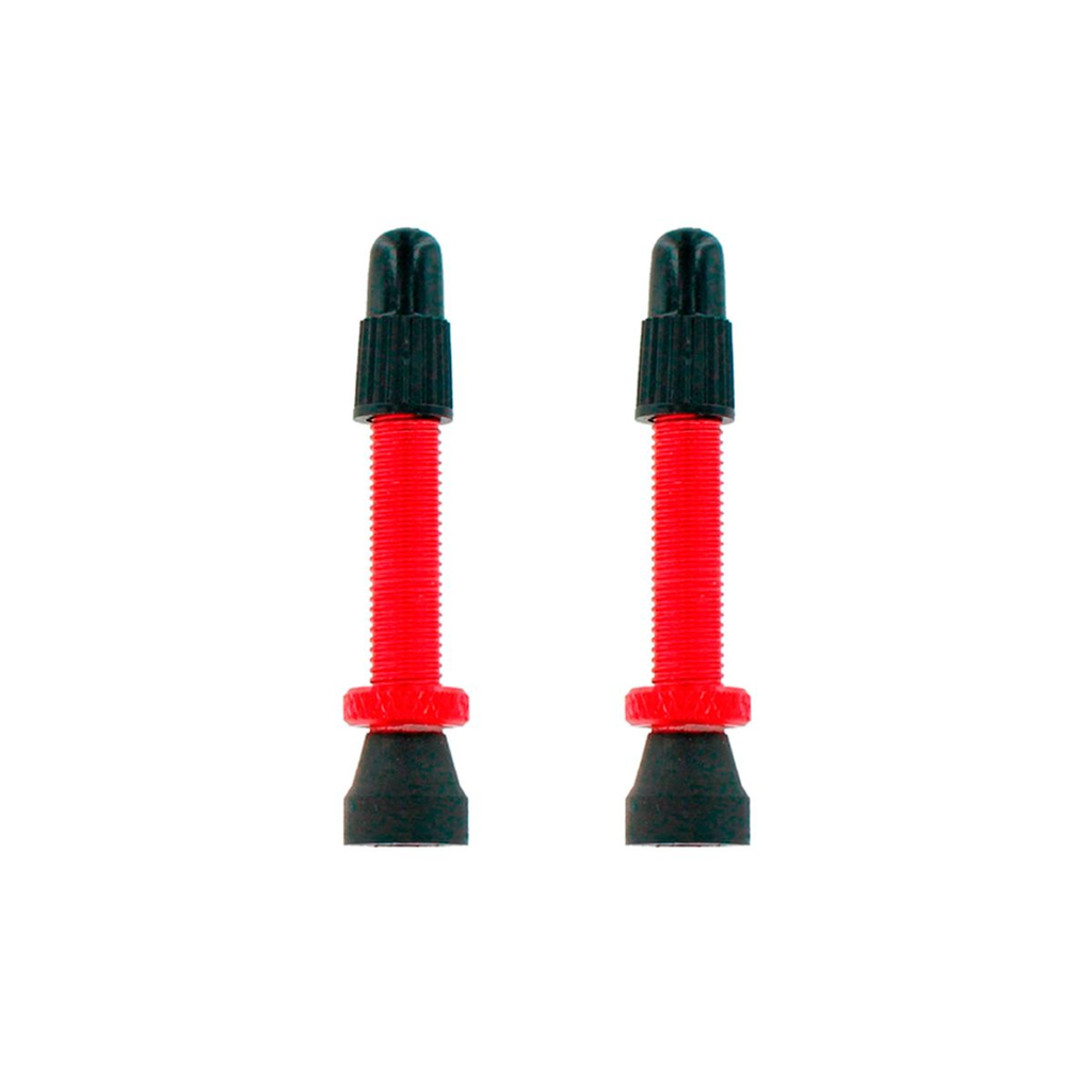 Miniatura Válvulas Presta F/V Tubeless Aluminio 2U - Color: Rojo