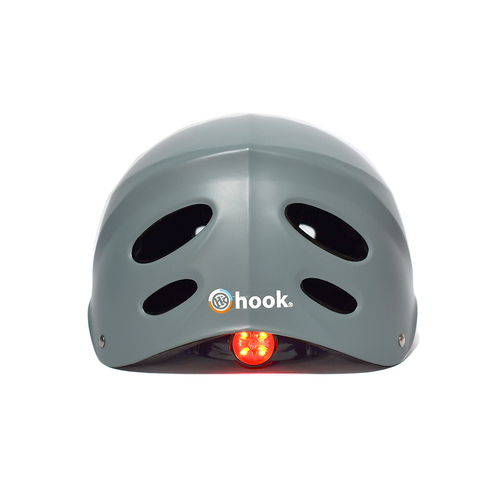 Casco Street Con Luz Hk-305 - Color: Gris