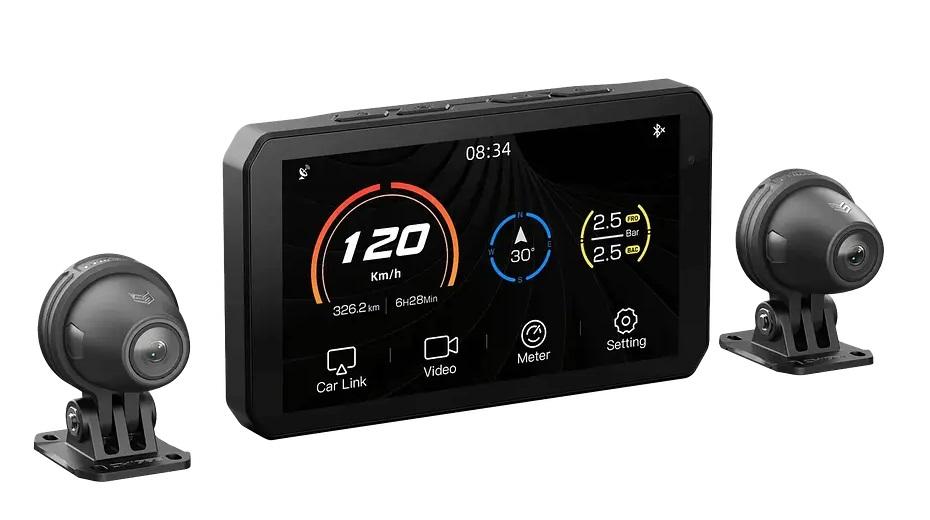 Pantalla De Conducción Inteligente Moto Aio-5 lite - Color: Negro