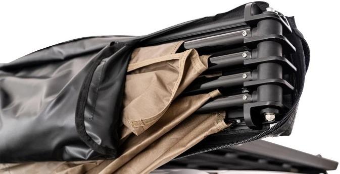 Miniatura Toldo Lateral Para Auto Tipo Abanico Cubre 270 Grados Lado Pasajero Con Sistema Stow It -