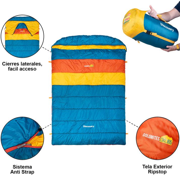 Miniatura Saco de Dormir Momia Dolomites DXL65 - Color: azul/amarillo