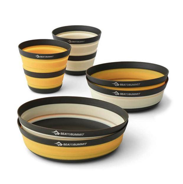 Set De Vajilla Plegable Frontier Ul - [2 Personas] [6 Piezas] - Color: Negro Blanco Amarillo