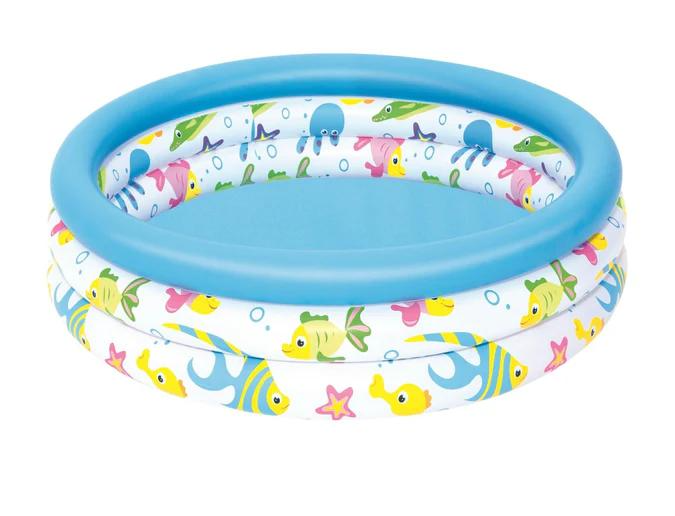 Piscina Inflable 3 Anillos Corales 102 x 25 cm - Color: Multicolor