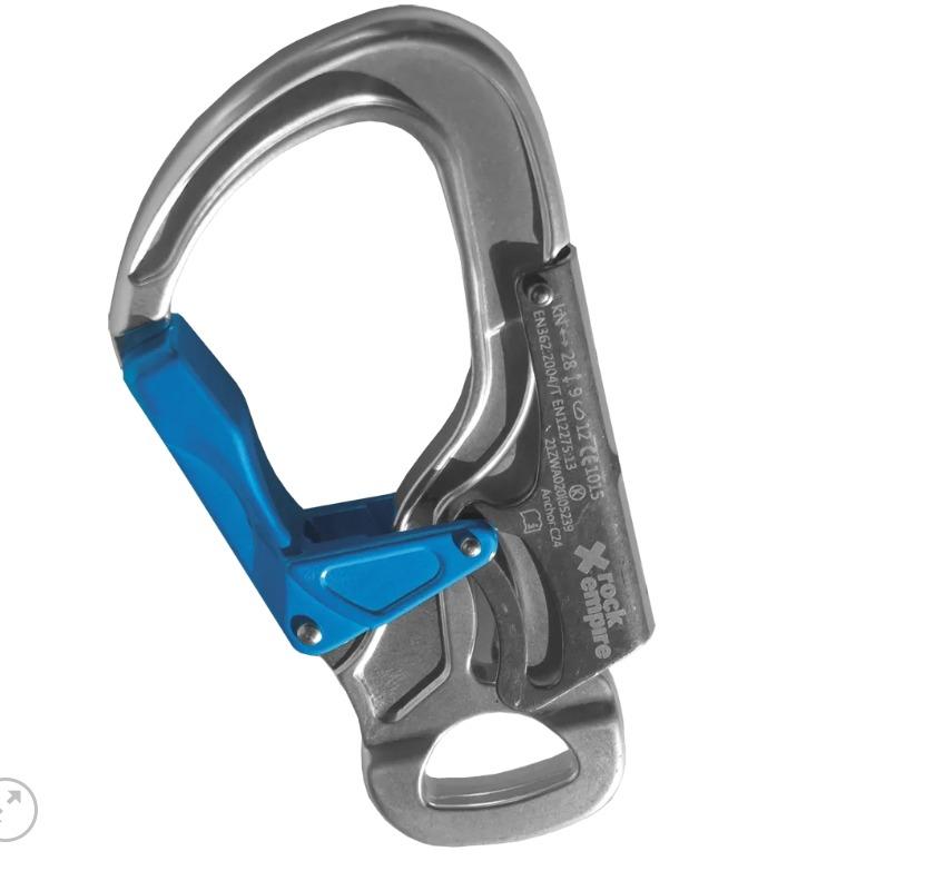 Mosquetón Aluminio Tipo K 2 Tiempos 28kN C24 - Color: Plateado